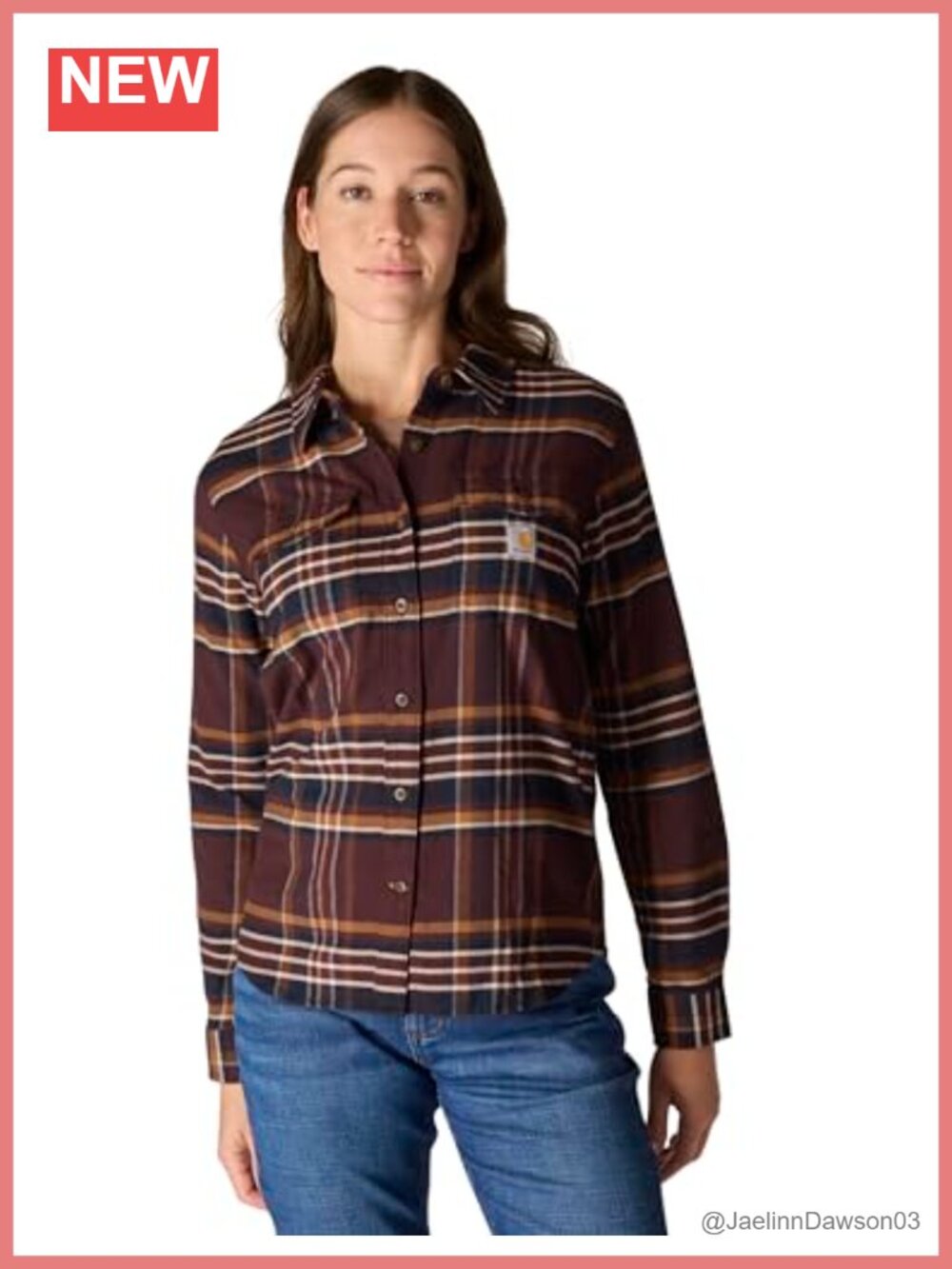 Carhartt Tencel Fiber Series Relaxed Fit Plaid Button Down Shirt Work